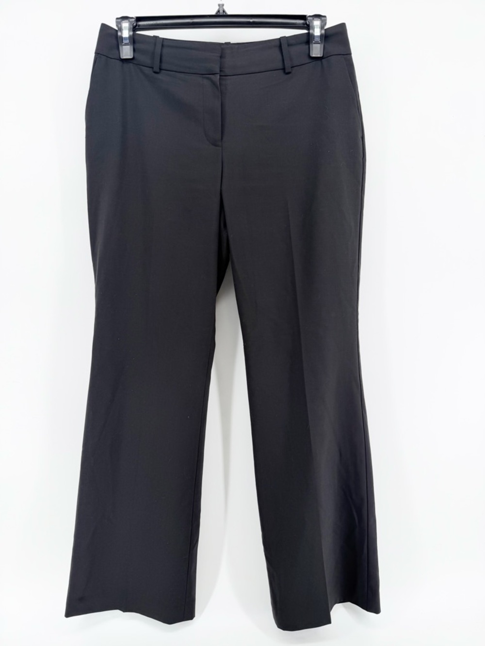 Ann Taylor 10P Black Seasonless Stretch Mid Rise Trouser Career Pants Petite EUC